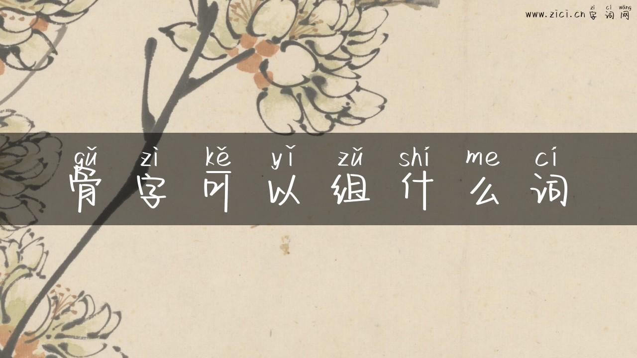 骨字可以组什么词
