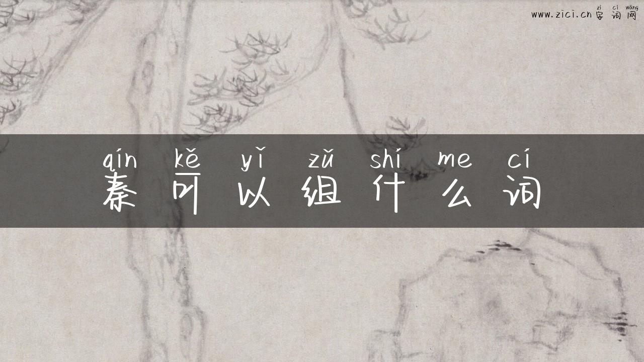 秦可以组什么词