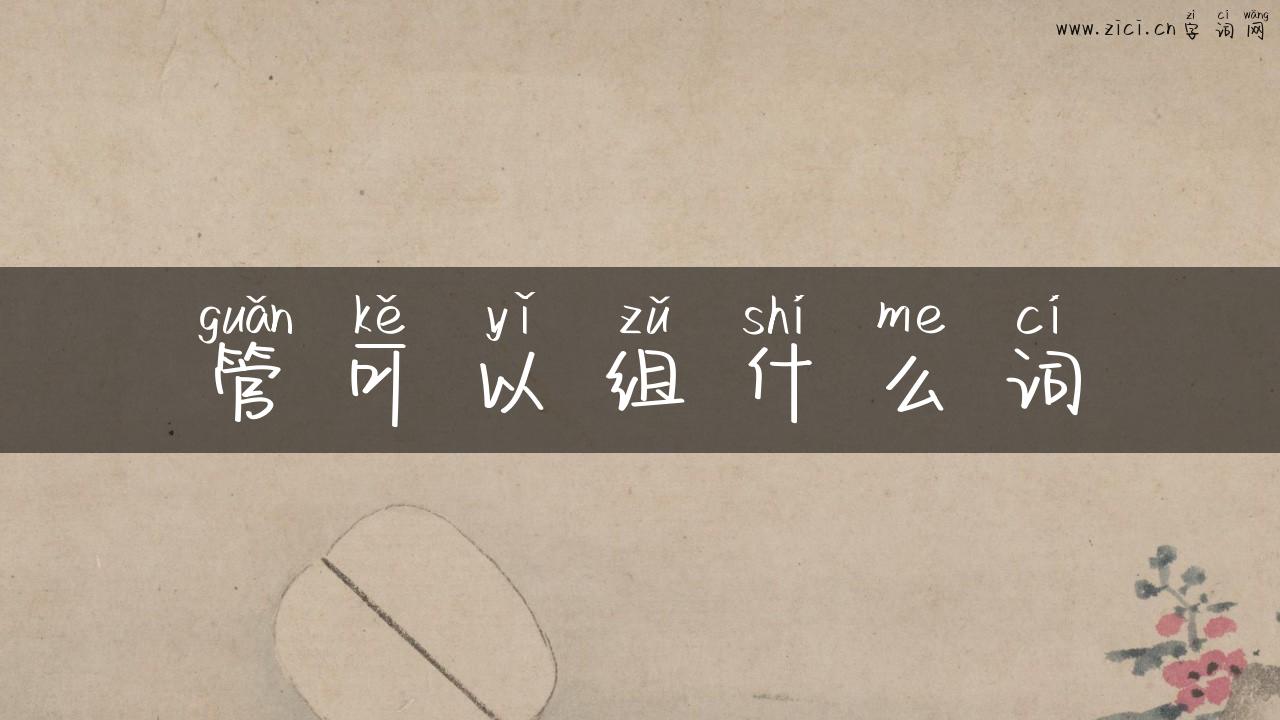 管可以组什么词