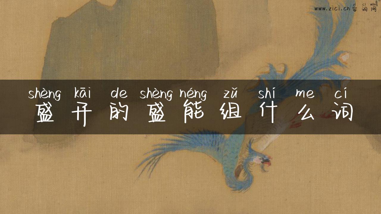 盛开的盛能组什么词