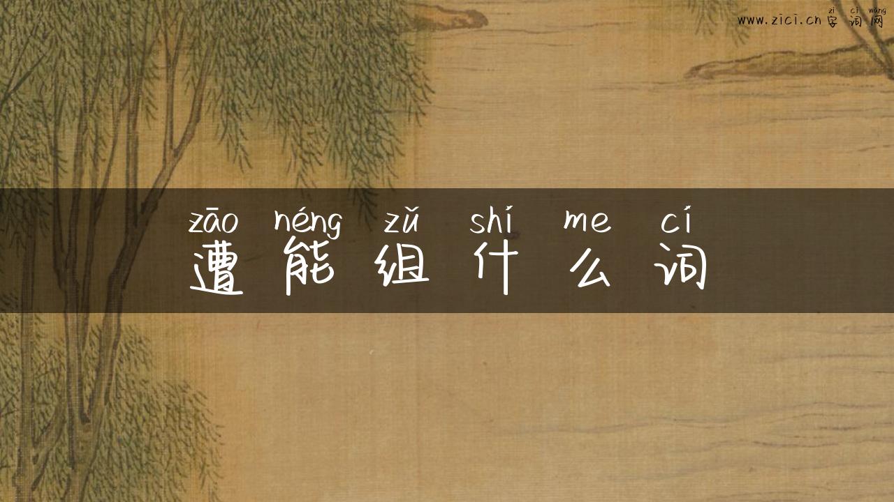 遭能组什么词