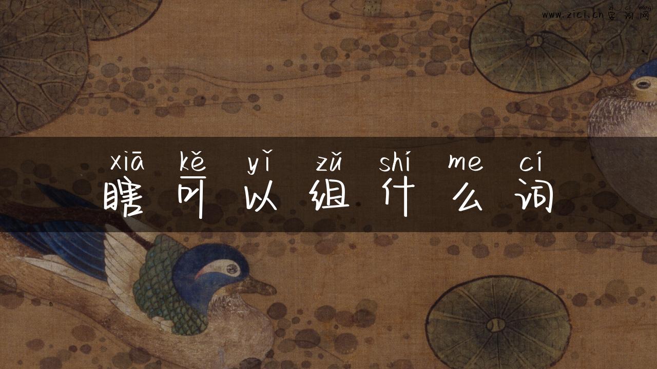 瞎可以组什么词