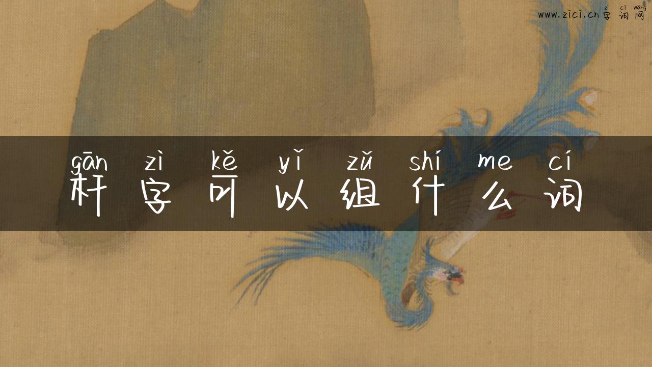 杆字可以组什么词