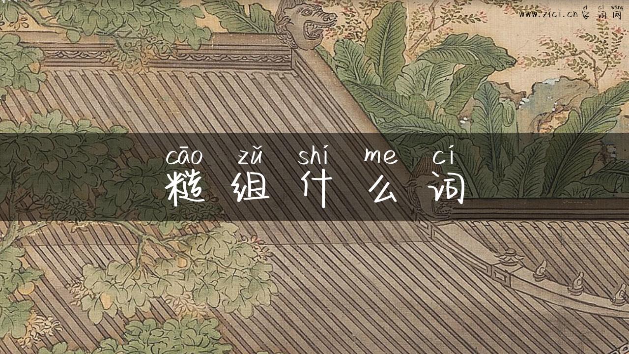糙组什么词