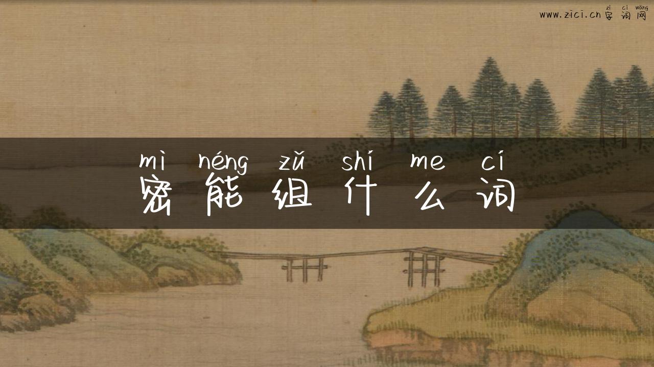 密能组什么词