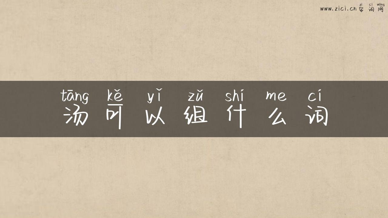 汤可以组什么词