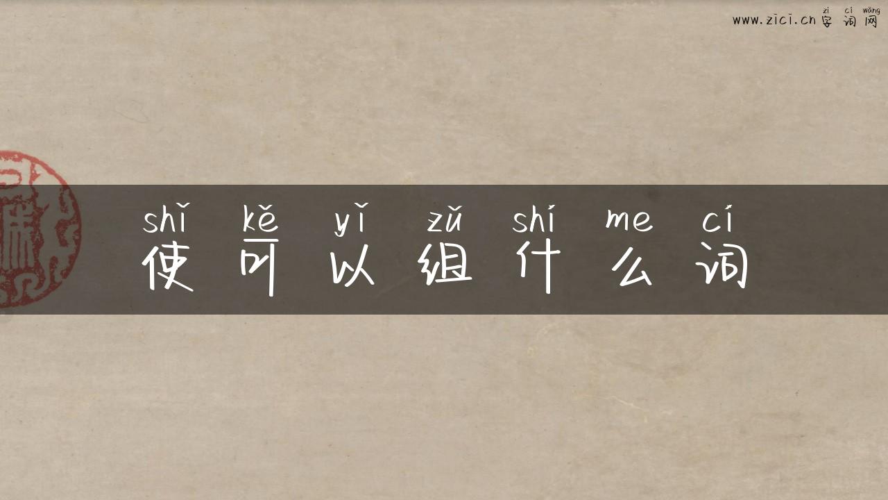 使可以组什么词