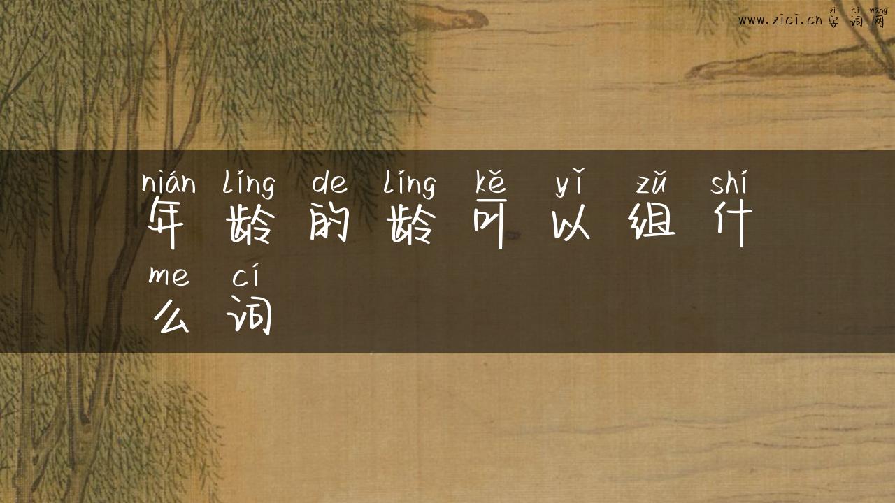 年龄的龄可以组什么词