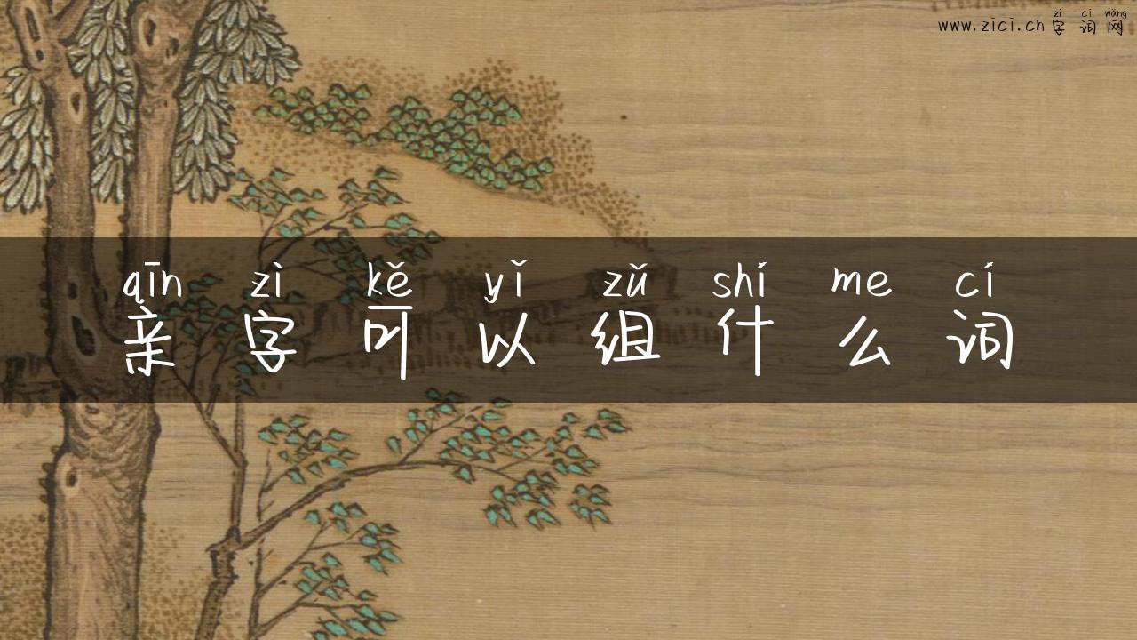 亲字可以组什么词