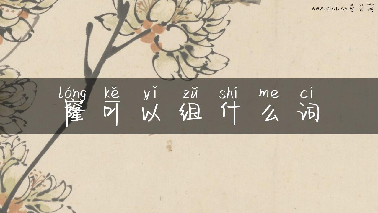 窿可以组什么词