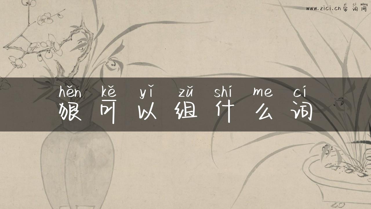 狠可以组什么词