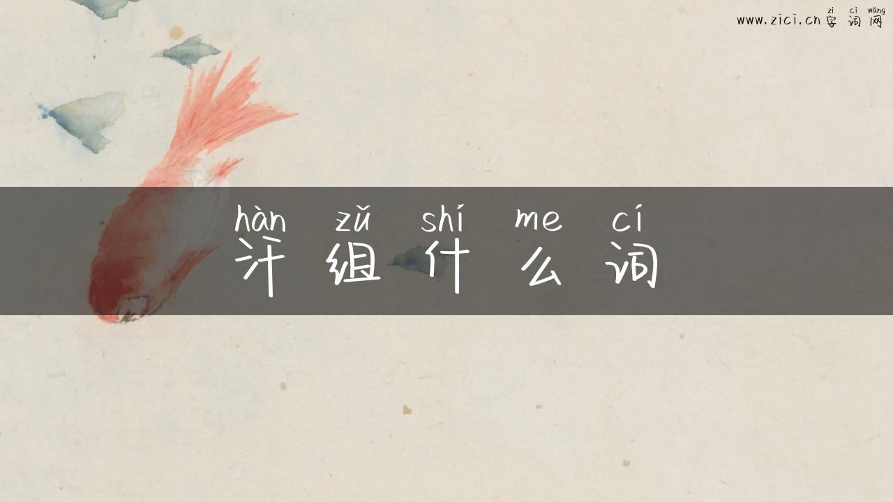 汗组什么词