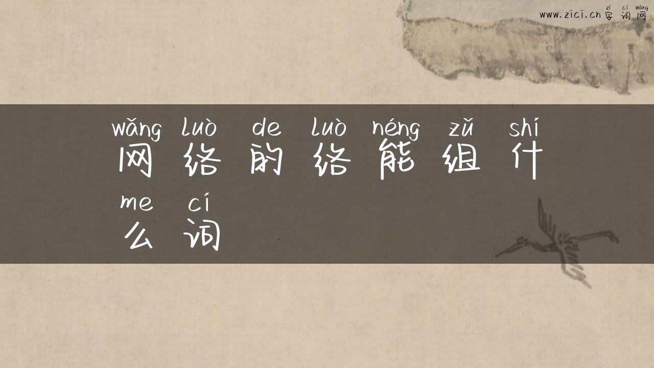 网络的络能组什么词