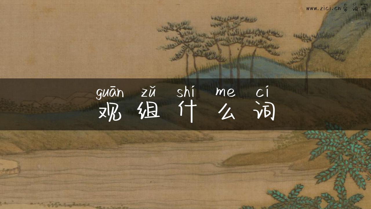 观组什么词