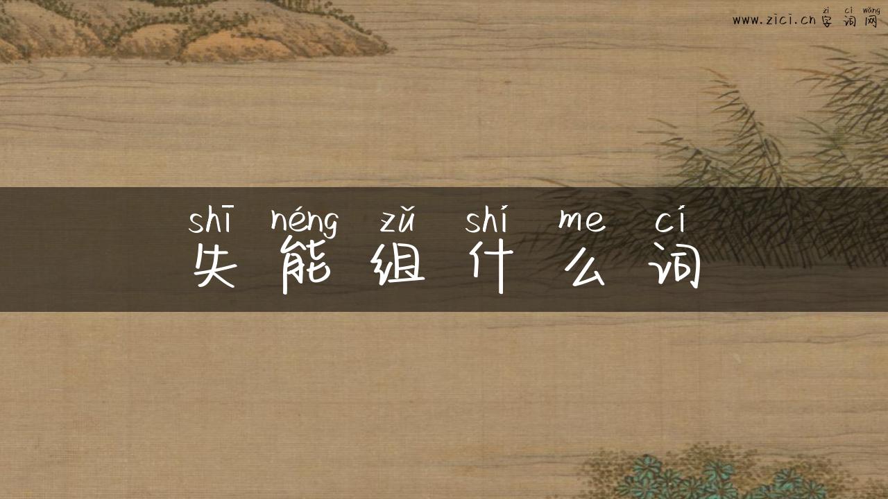 失能组什么词