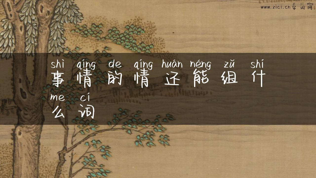 事情的情还能组什么词
