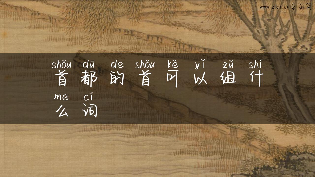 首都的首可以组什么词