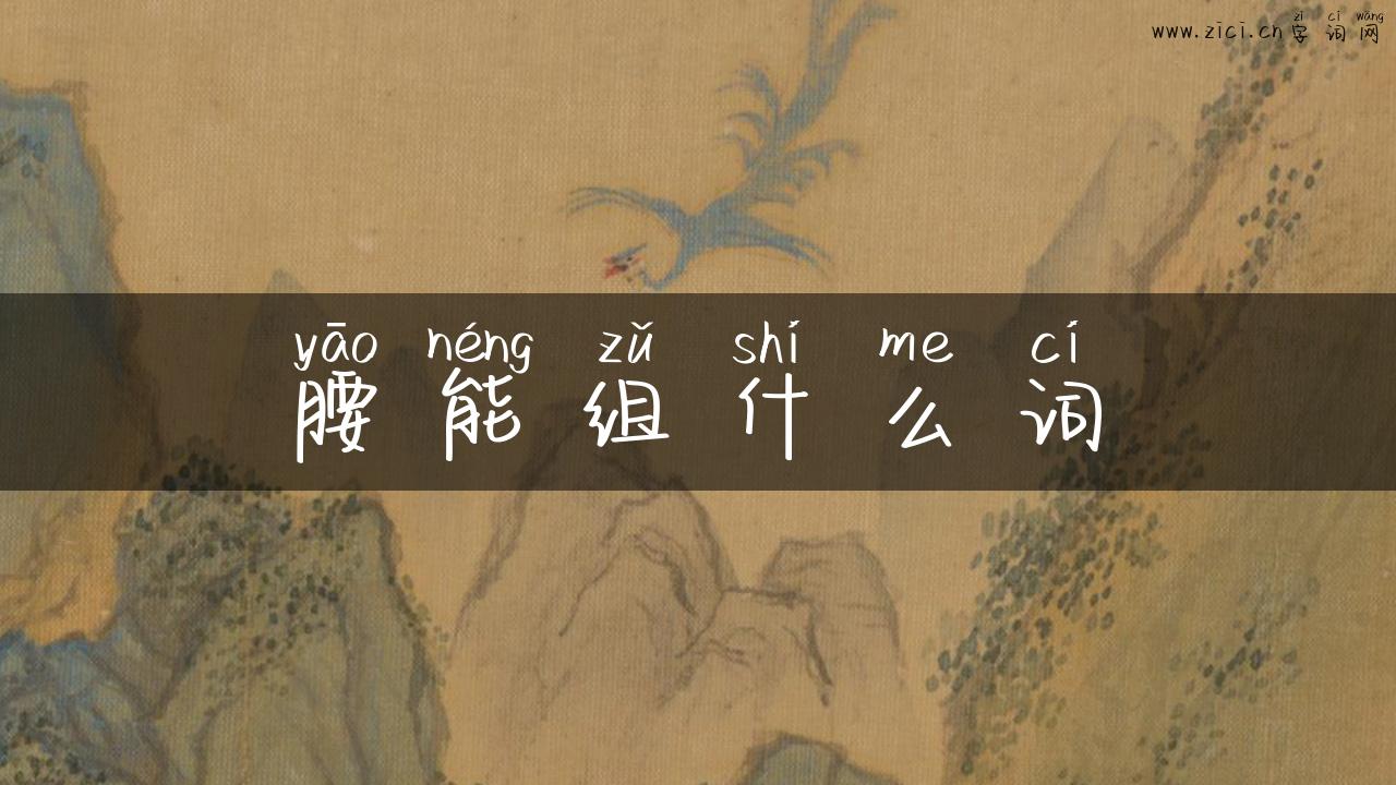 腰能组什么词