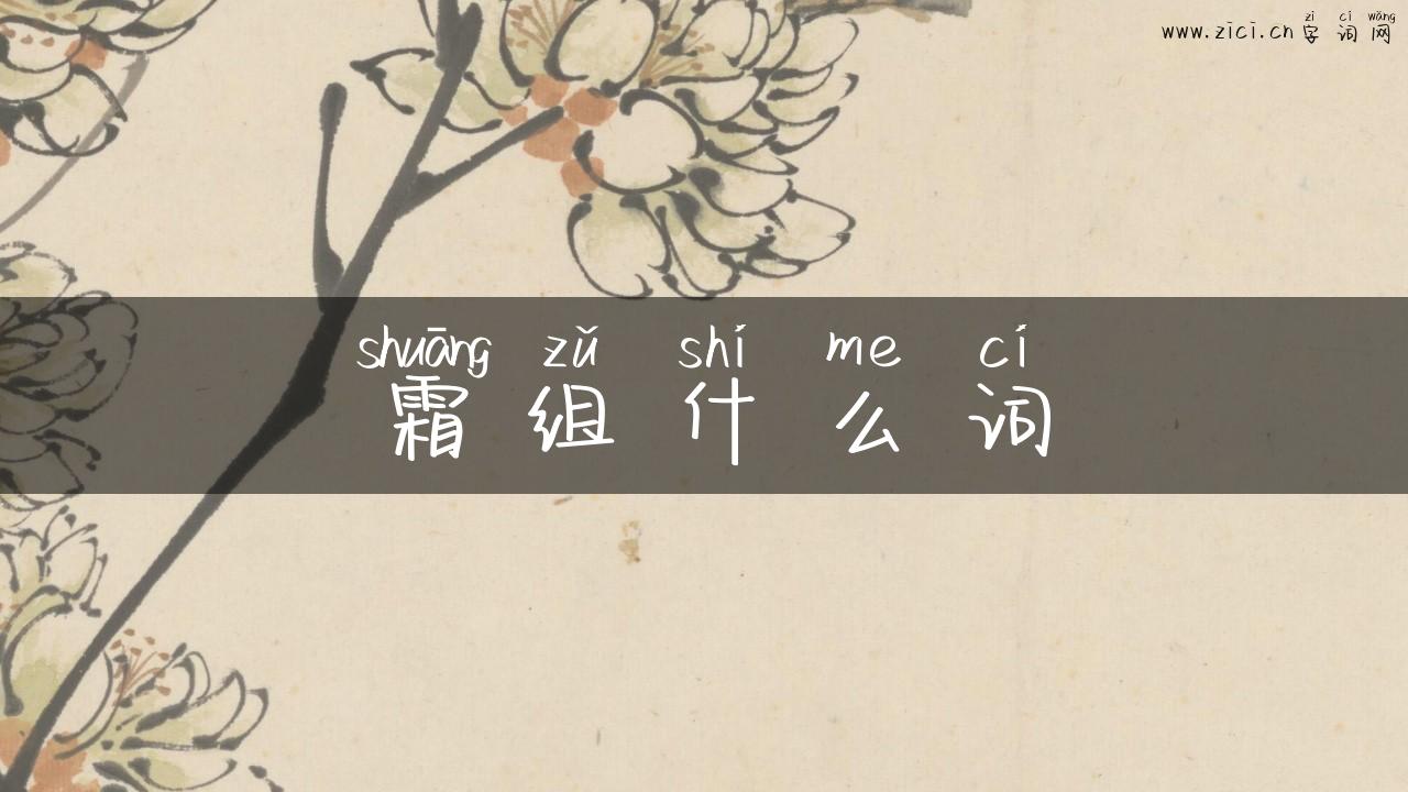 霜组什么词
