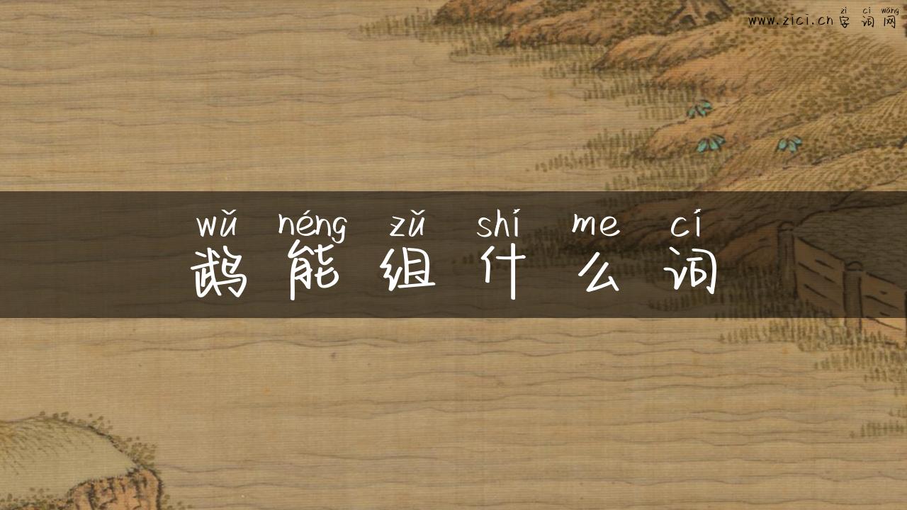 鹉能组什么词