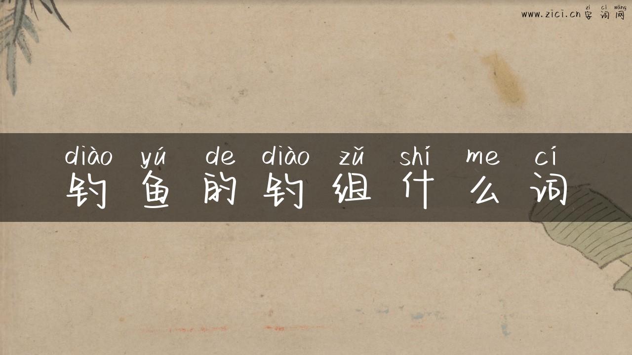 钓鱼的钓组什么词