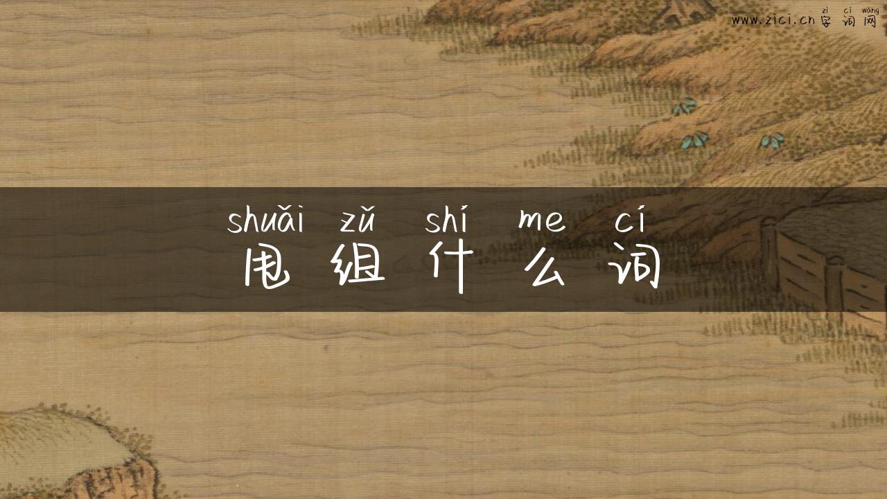 甩组什么词