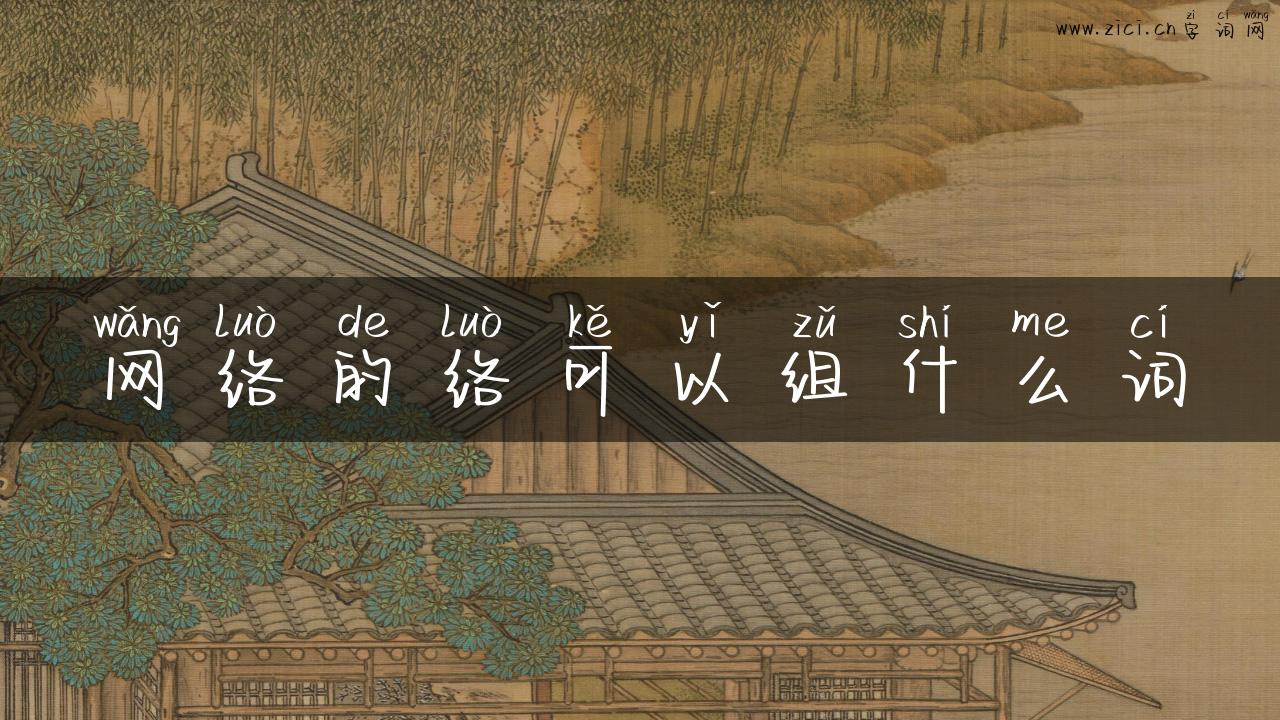 网络的络可以组什么词