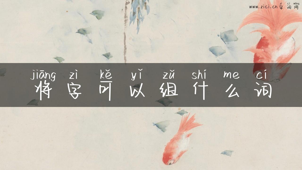将字可以组什么词