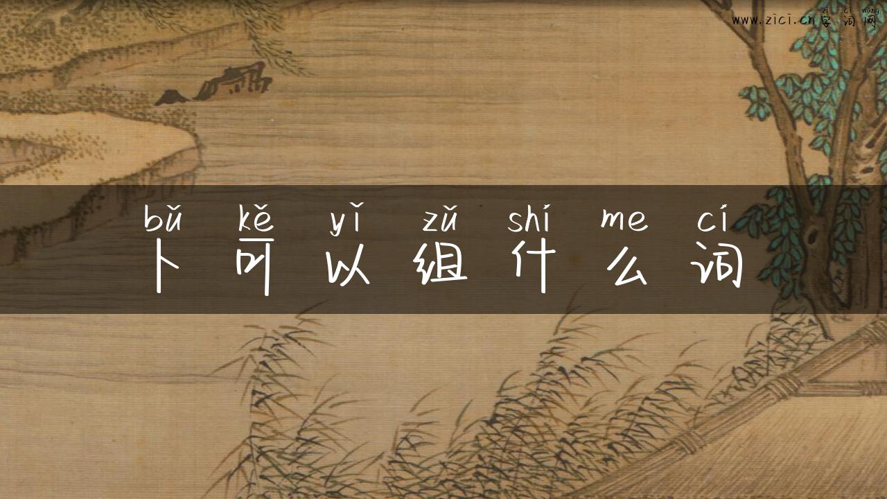 卜可以组什么词