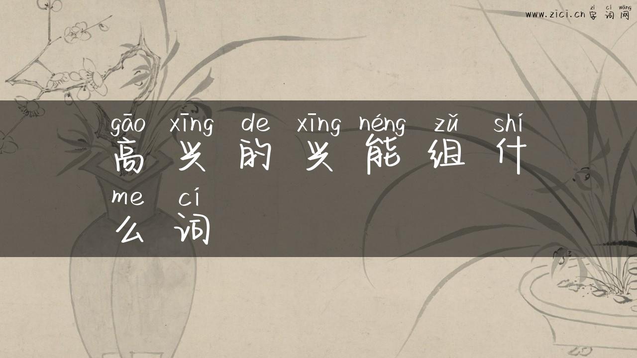 高兴的兴能组什么词