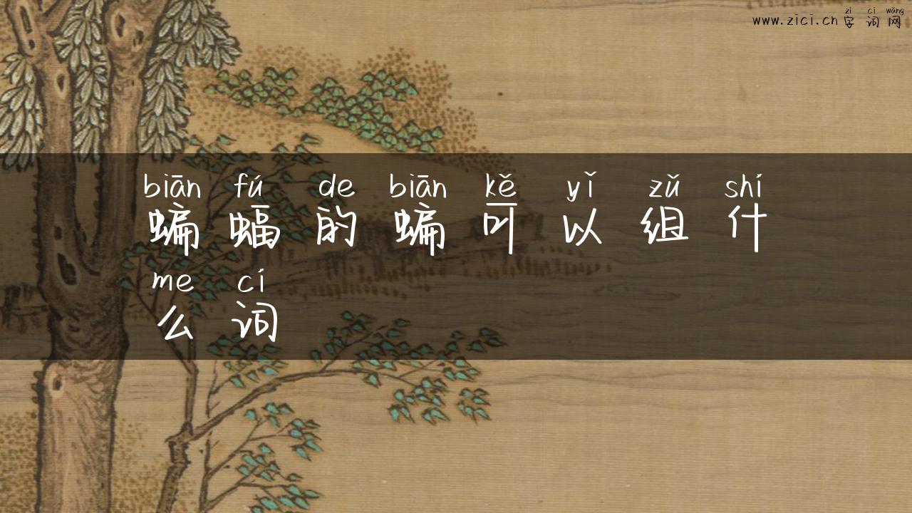 蝙蝠的蝙可以组什么词