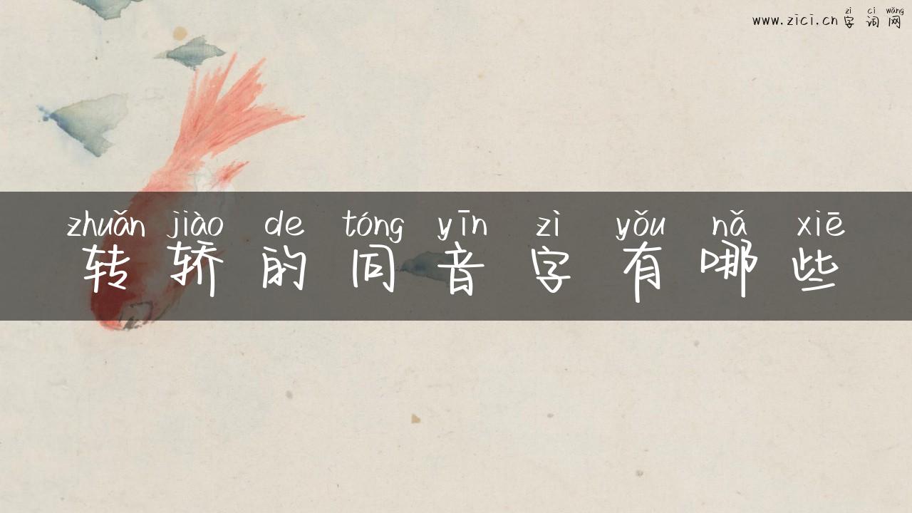 转轿的同音字有哪些