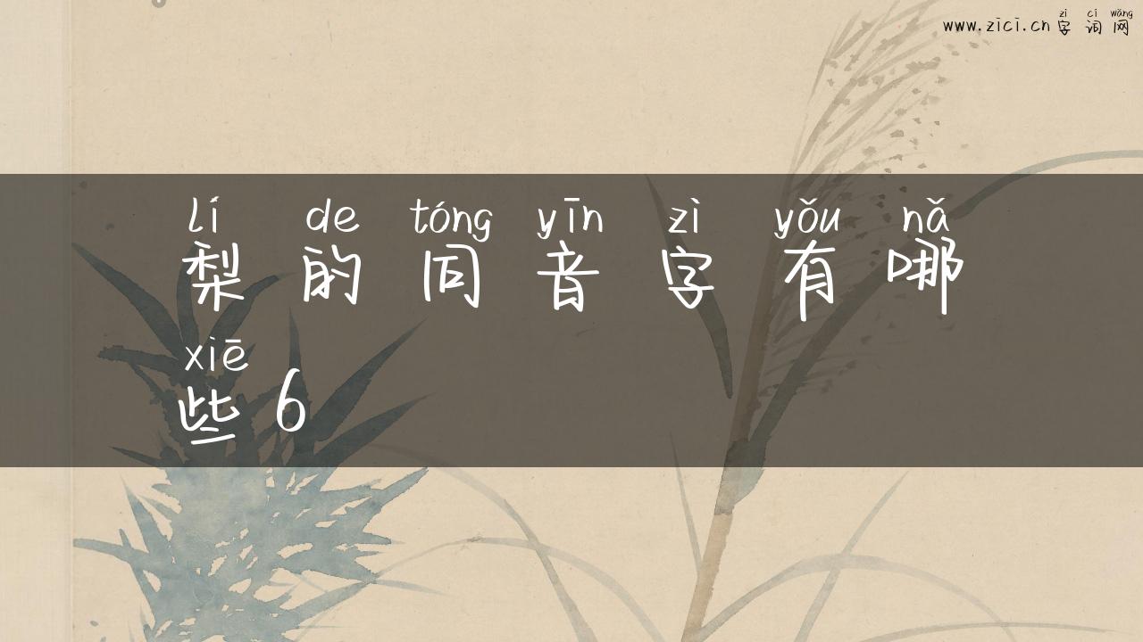 梨的同音字有哪些6
