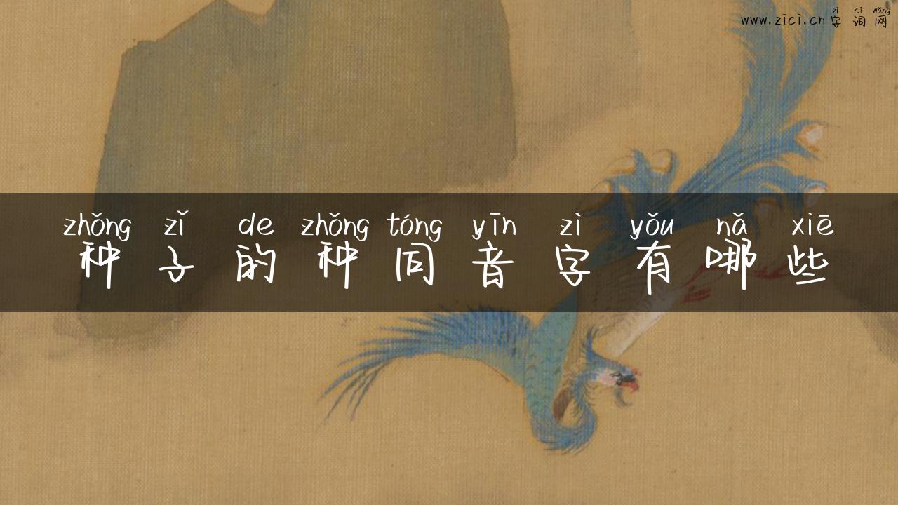 种子的种同音字有哪些