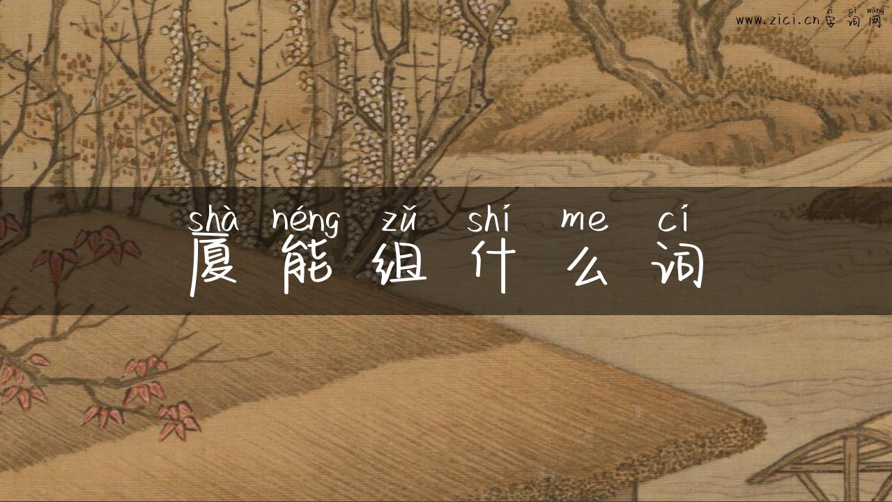 厦能组什么词
