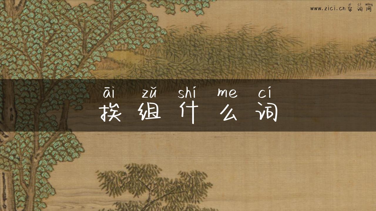 挨组什么词
