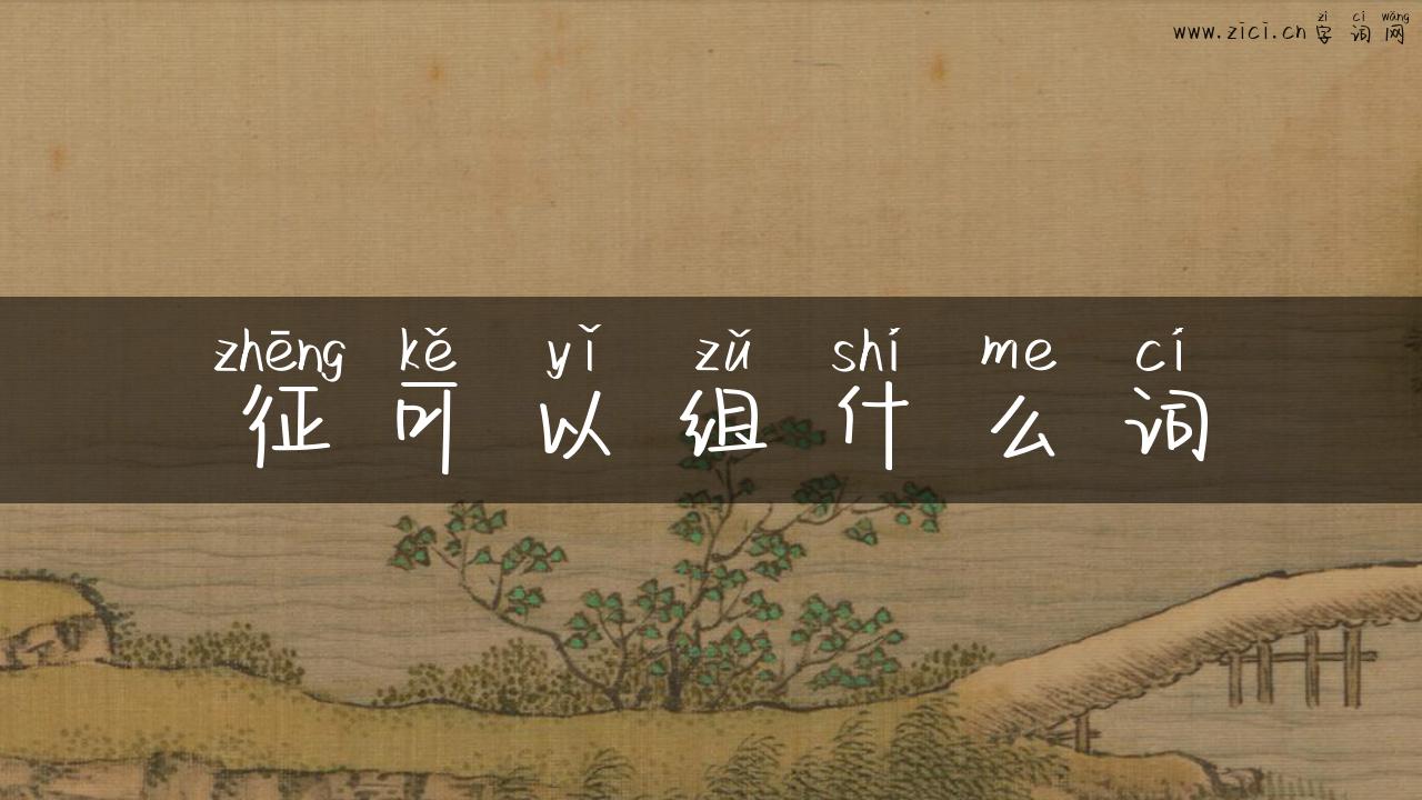 征可以组什么词