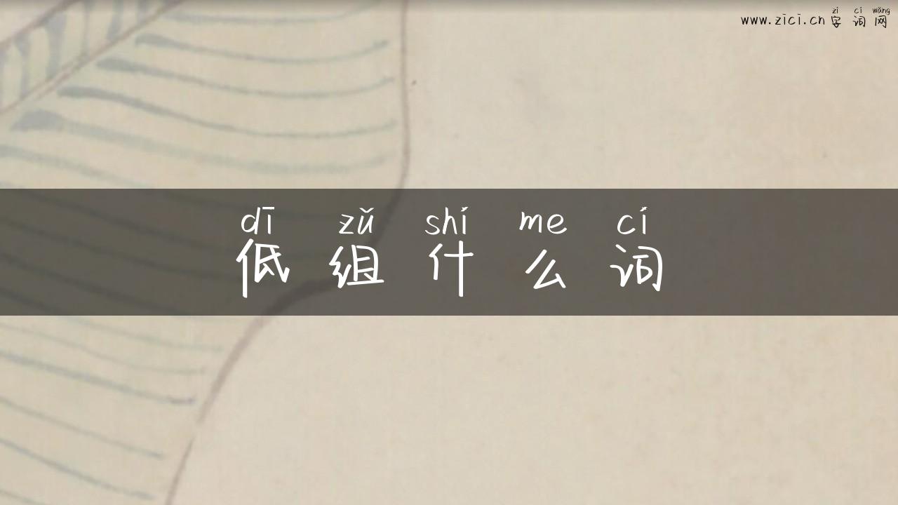 低组什么词