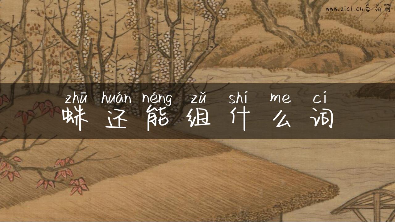 蛛还能组什么词