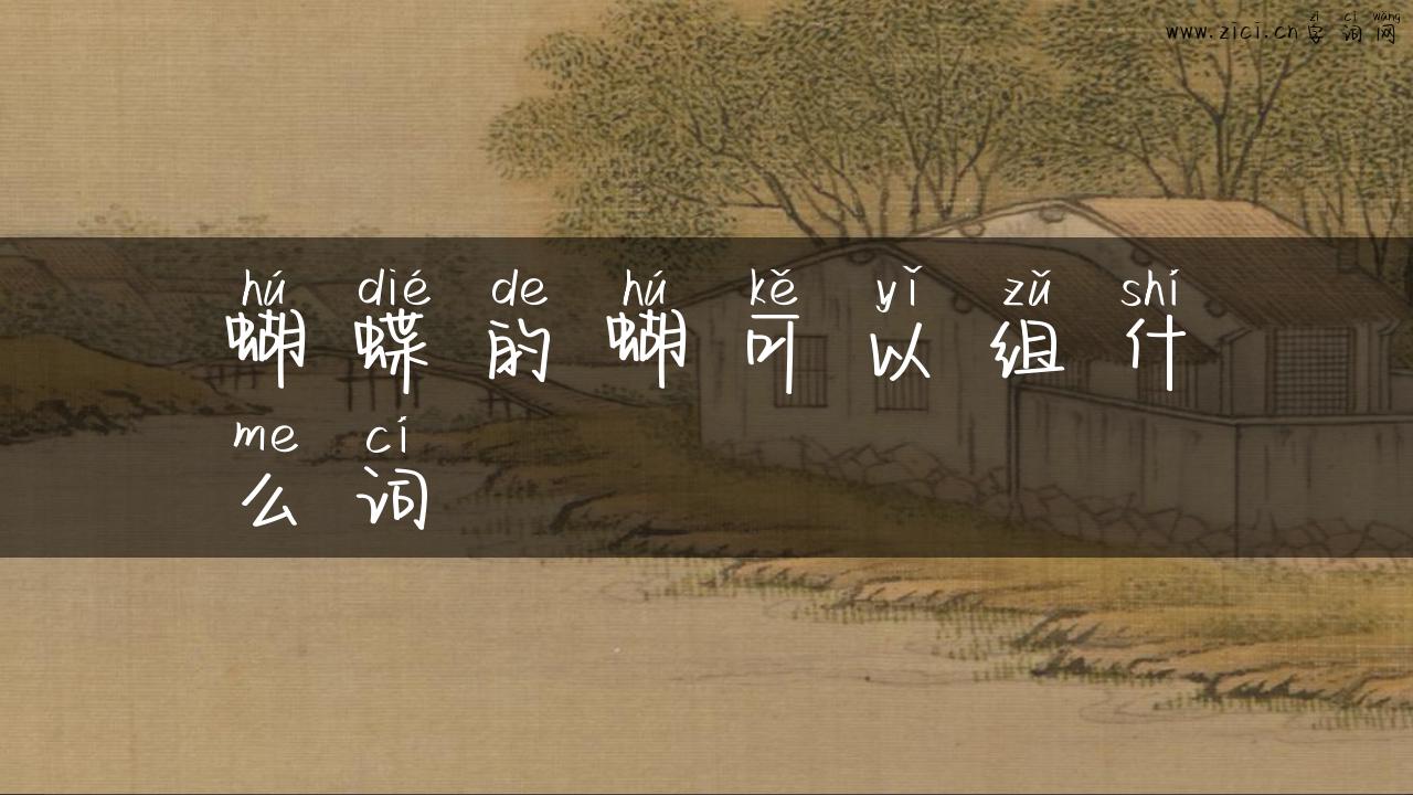 蝴蝶的蝴可以组什么词