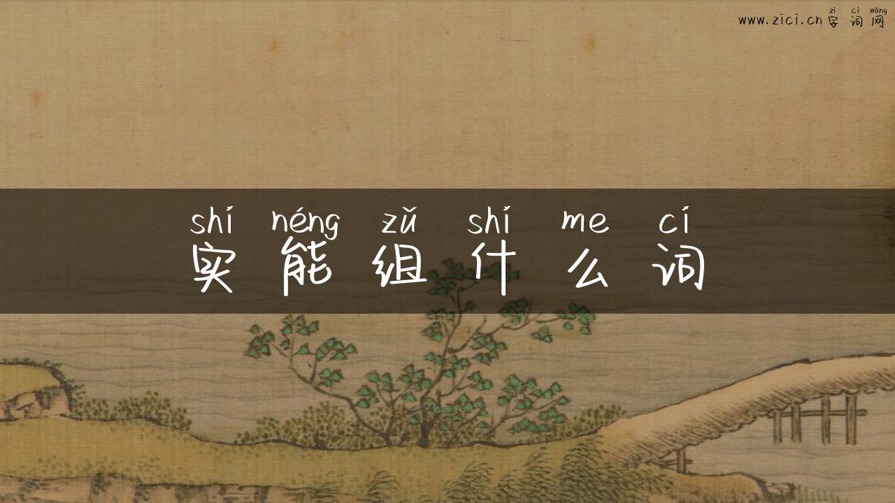 实能组什么词