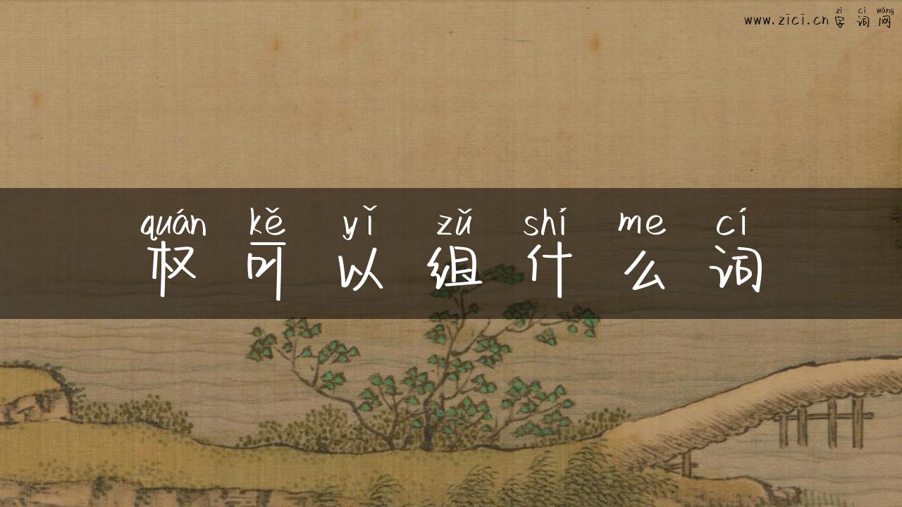 权可以组什么词