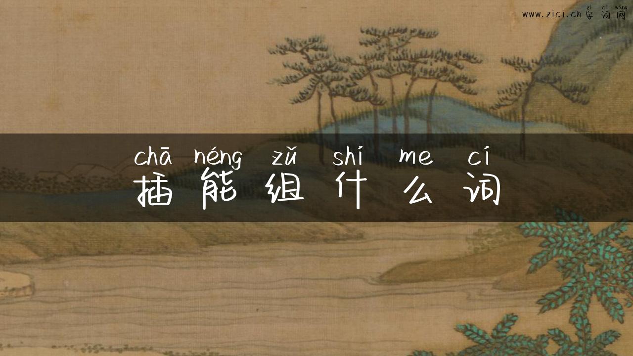 插能组什么词