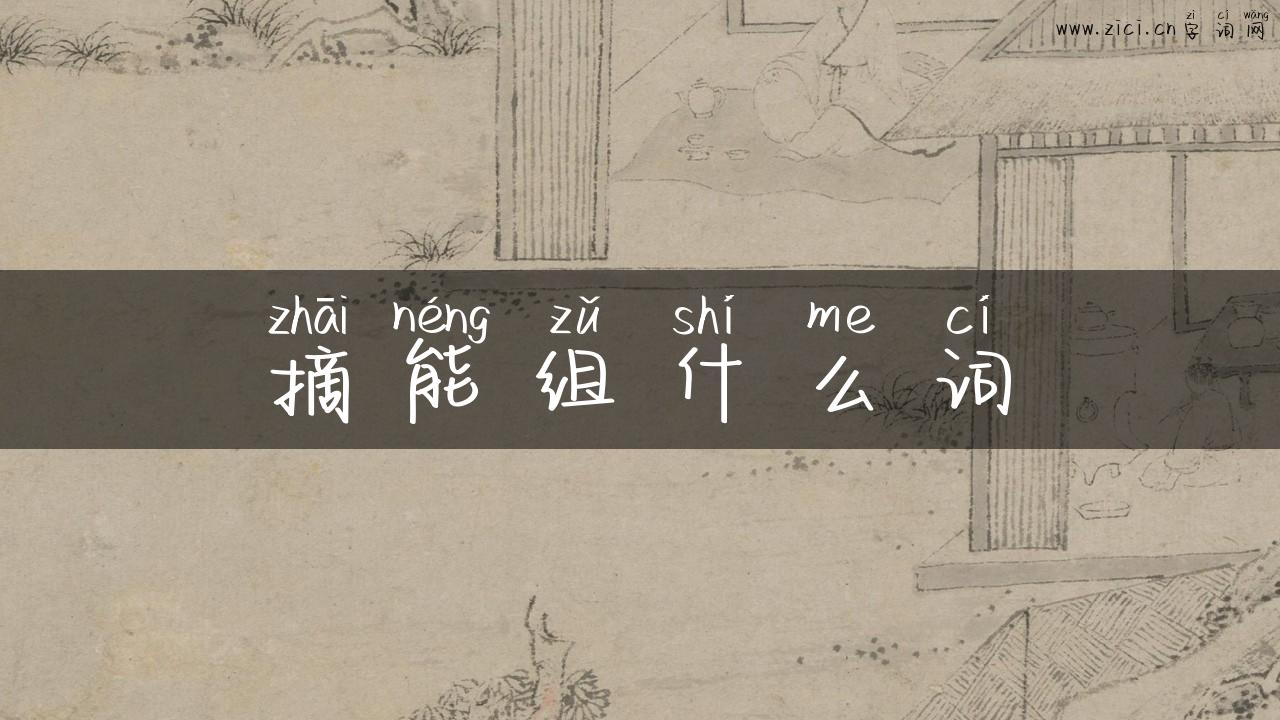 摘能组什么词