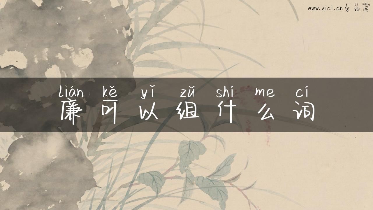廉可以组什么词