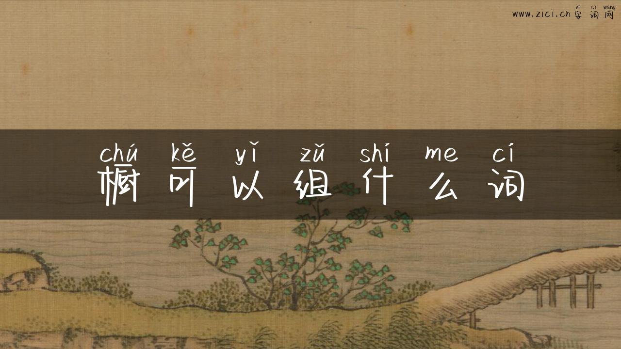 橱可以组什么词