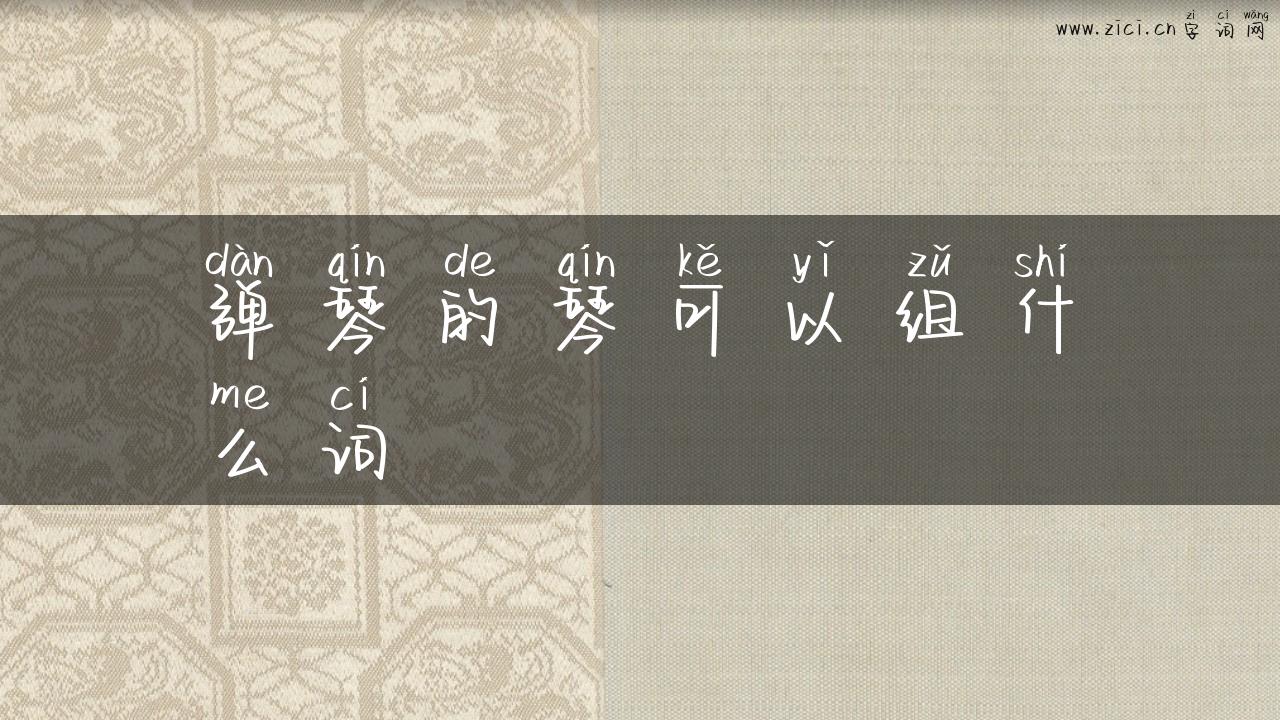 弹琴的琴可以组什么词