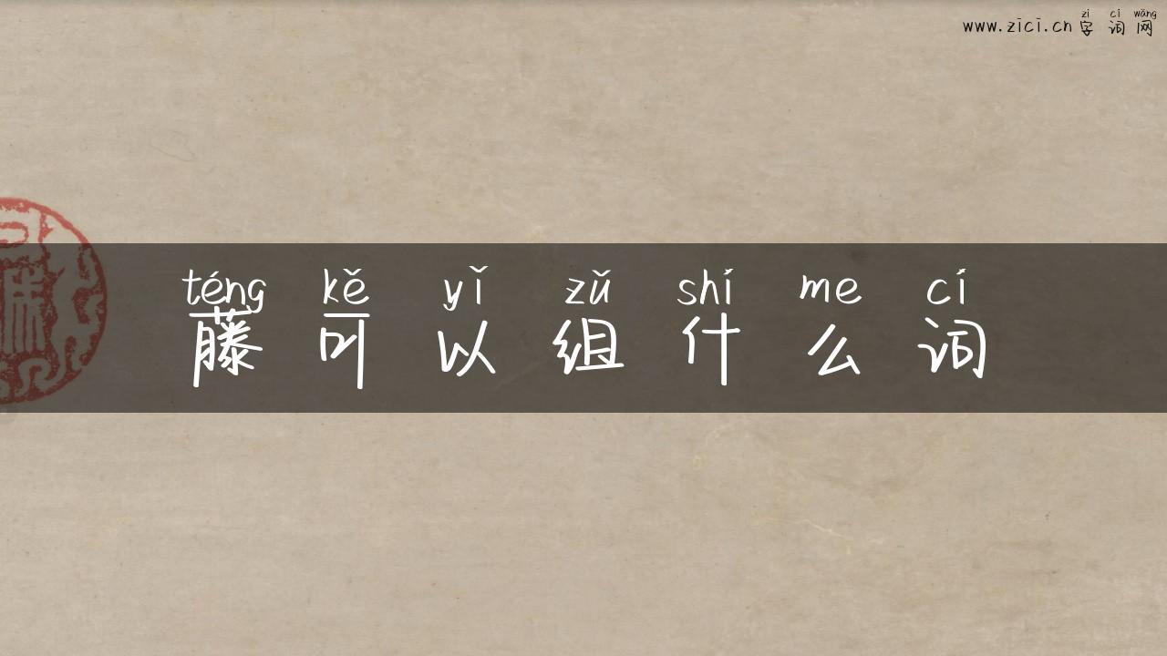 藤可以组什么词