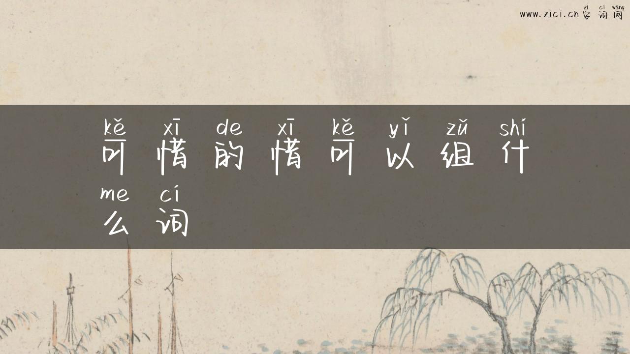 可惜的惜可以组什么词
