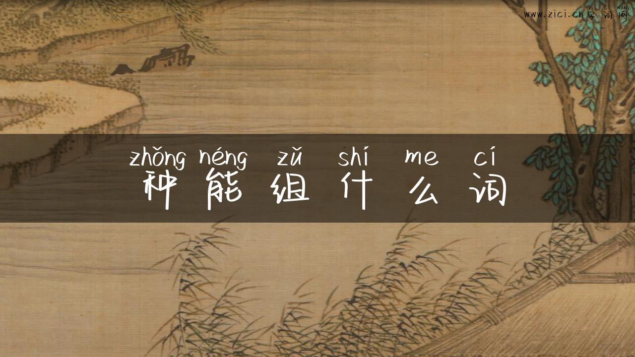 种能组什么词